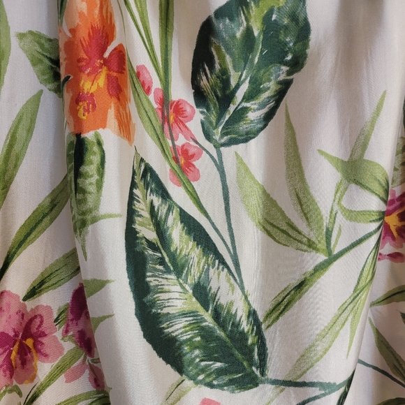 Vintage Carol Anderson Tropical Floral Maxi Skirt Size 14 (32"waist) - Picture 3 of 9